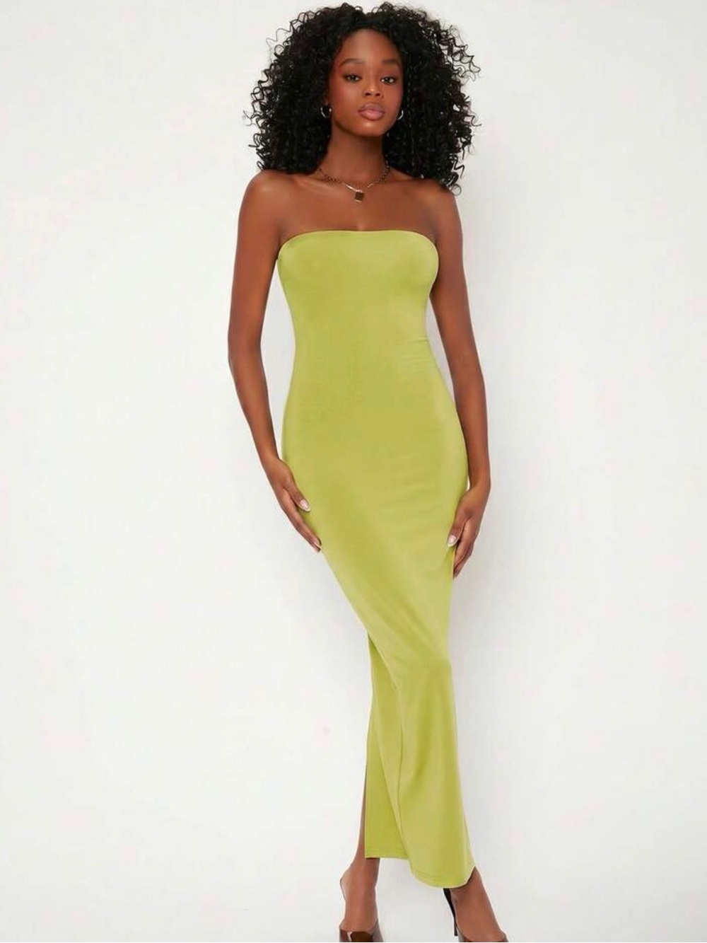 See You Monday Green Tube Dress